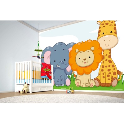 DIMEX ART Самозалепваща се флизелинова фототапета мини сафари 375 x 250 см