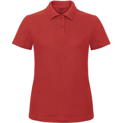 B&C ID.001 /women Dámske piqué polo červená
