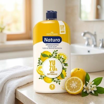 Natura tekuté mydlo Yuzu a pomarančový kvet 900 ml