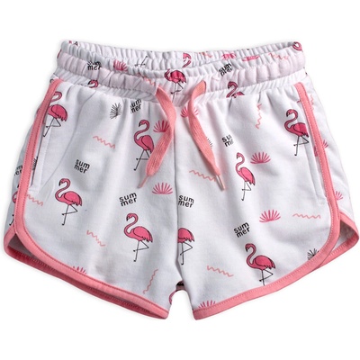 Glo Story Dívčí šortky PLAMEŇÁCI bílé