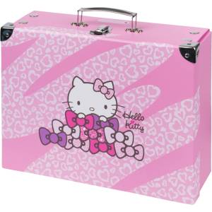 BAAGL Сгъваемо училищно куфарче Hello Kitty Sweet Leopard с метална фиксация BAAGL | Rozov | Момичешки | UNI