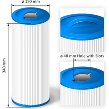 Crystalline Pool Spa Filter Filtrační kartuše SC797