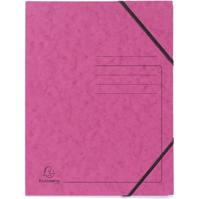 Exacompta Папка, картонена, с ластик, розова (O1070180058)