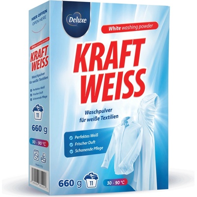 Deluxe Kraft Weiss prací prášek na bílé prádlo 660 g 11W – Hledejceny.cz