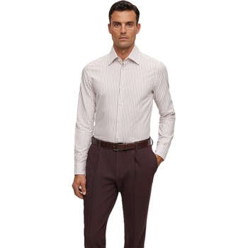 HUGO BOSS Риза Boss Men's Long Sleeve Plain Shirt - Red