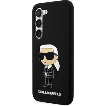 KARL LAGERFELD Liquid Silicone Ikonik NFT Case - дизайнерски силиконов кейс за Samsung Galaxy S23 (черен)