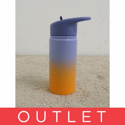 SKIP HOP Fľaša so slamkou nerezová Wander - ombré blue, 450ml