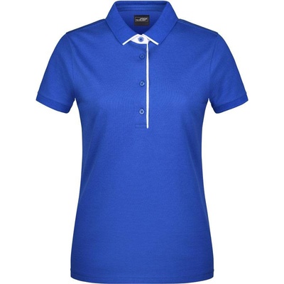 James & Nicholson JN 725 Dámske piqué polo s légou modrá royal biela
