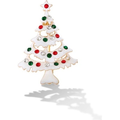 Éternelle vánoční brož se zirkony Christmas Tree 1 vánoční stromeček B2094-11120205367101 Barevná/více barev