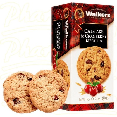 Walkers sušenky Ovesné vločky s brusinkami 150 g