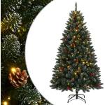 vidaXL Изкуствена коледна елха, 300 LED, 210 см (3315756)