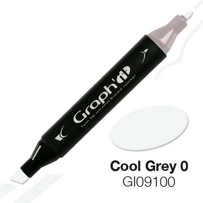 Lihová fixa GRAPH'IT oboustranná Fine & Chisel, Cool Grey 0
