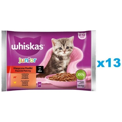 WHISKAS Junior sáček 52 × 85 g