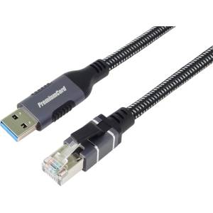 PremiumCord Кабел usb-a 3.2 - lan rj45, 10/100/1000, 3 м, черен kunet3 (kunet3)