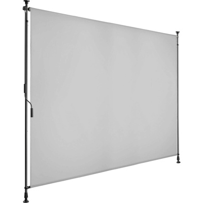tectake Markýza Taija s ruční klikou - 200 x 310 cm, světle šedá