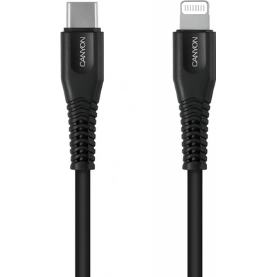 Canyon MFI-4 USB-C Lightning 18W certifikát APPLE, 1,2m, černý