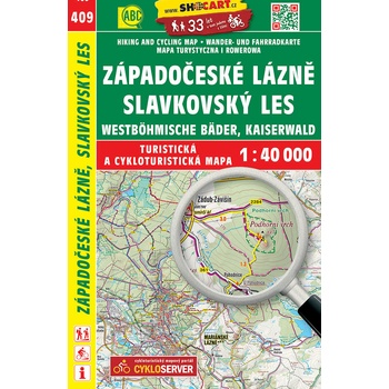 Západočeské lázně Slavkovský les turistická mapa 1:40 000