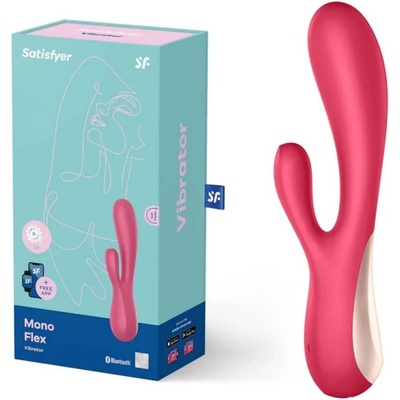 Изискан вибратор, смартфон контролиран, 20, 4см. - Mono Flex Red (SATISFY184)