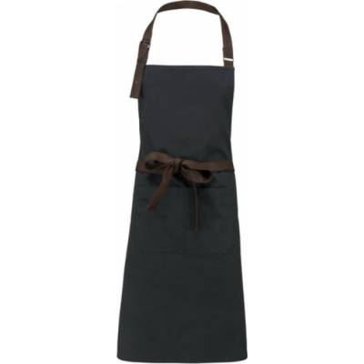 Kariban Zástera Vintage Apron tmavo sivá