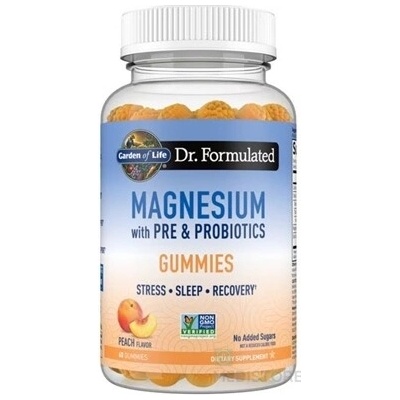ADC Dr.Formulated MAGNESIUM with Pre and Probiotics gummies s broskyňovou príchuťou 60 ks