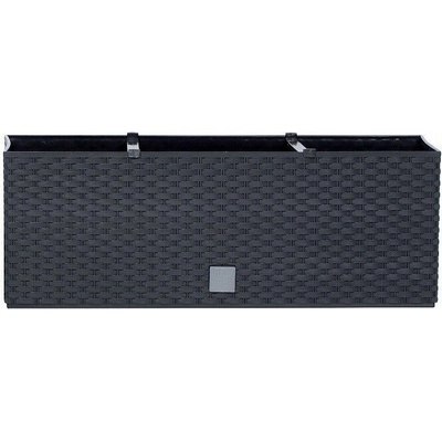 PROSPERPLAST Plastové samozavlažovací truhlíky Rato Case antracit 80 x 33 cm