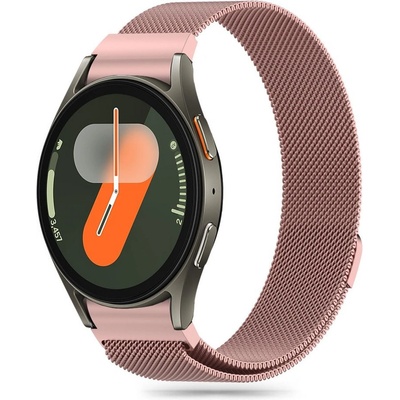 Стоманена верижка за смарт часовник Samsung Galaxy Watch 4/5/5 Pro/6/7/FE от Tech-Protect MilaneseBand - Rose Gold (5906302313792)