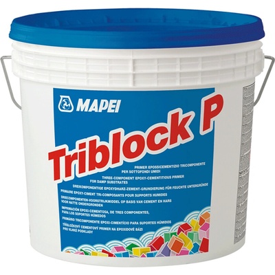 MAPEI Triblock P epoxicementový hydroizolační nátěr na vlhké podklady 5 kg (složka A: 0.6 kg + složka B: 1.9 kg + složka C: 2.5 kg)