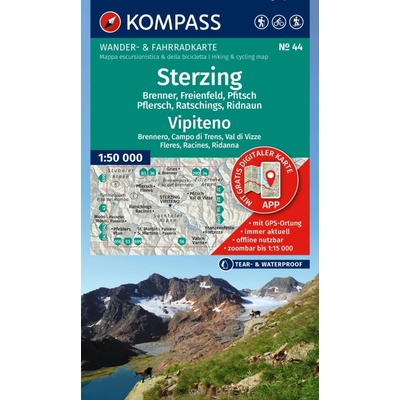 Sterzing, Vipiteno (Kompass - 44) - turistická mapa