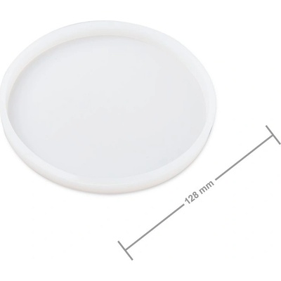 Manumi Silikonová forma na odlévání kreativní hmoty podtácek bez okraje kulatý 128x10mm 1 ks