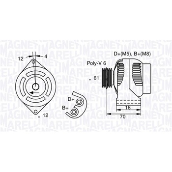 Alternátor MAGNETI MARELLI 063377005010
