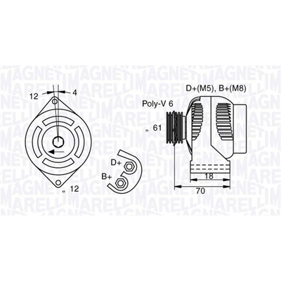 Alternátor MAGNETI MARELLI 063377005010