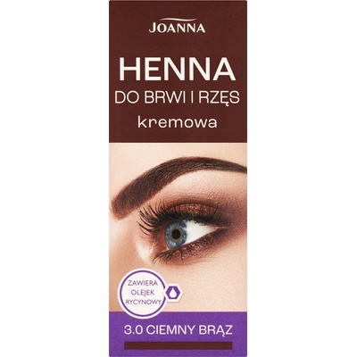Joanna Henna tmavohnedá farba na obočie a riasy 15 ml