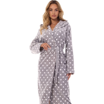 L&L dámský dlouhý župan 2406 Dots long – Zboží Dáma