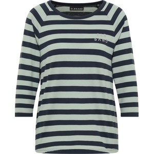 ELBSAND Дамска тениска ELBSAND Women's Celin T-Shirt - Silt Green / Coldwater / Stripe - размер XXL (916-2676-1416)