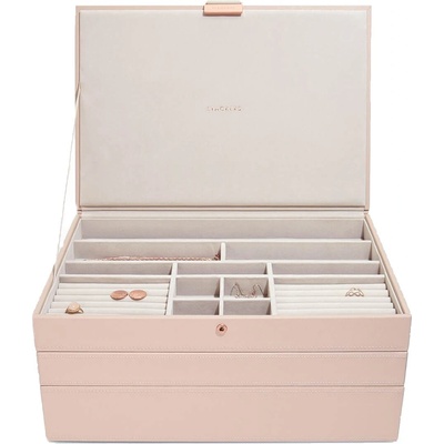 Stackers Ковчеже за бижута Stackers тройно supersize светлорозово-сиво (73792)