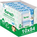 Бочко Влажни кърпички Бочко - 99% вода, 10 х 84 броя - ozone