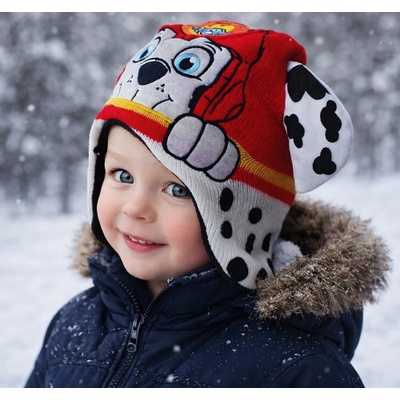 Sun City Chlapecká čepice TLAPKOVÁ PATROLA MARSHALL zimní ušima Červená – Zboží Mobilmania