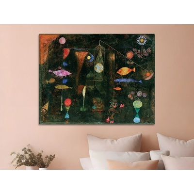 Fish Magic - Paul Klee Varianta: 65x50 cm - na KAPA desce 5 mm (k zavěšení)