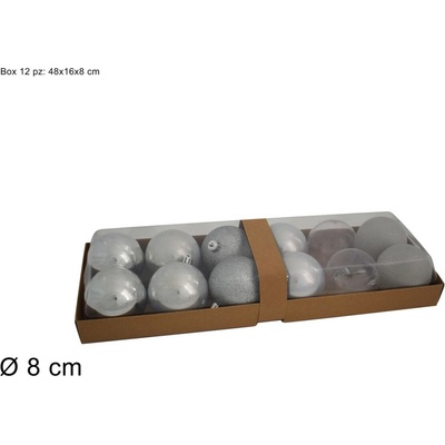MAKRO Gule vianočné 8cm 12ks