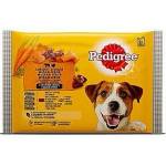 PEDIGREE Мокра храна за кучета в сос Pedigree пауч с говеждо, агнешко, пуешко и моркови, 4 х 100 г