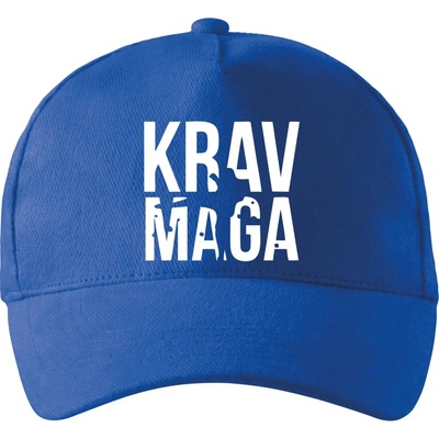 Nápis Krav Maga so zahnutým šiltom a mosaznou sponou Kráľovská modrá