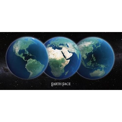 (C) 3D pohľadnica panoráma Earth Face
