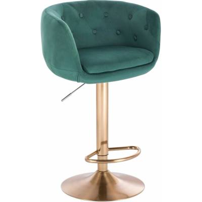 LuxuryForm Design Montana Velur na zlatom tanieri zelená