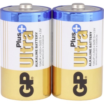 GP Batteries Алкална батерия gp ultra plus lr20 -2 бр. в опаковка- 1.5v (gp-ba-13aup21-sb2)