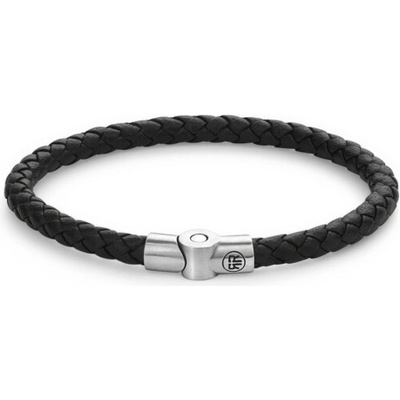 REBEL & ROSE náramek Single Round Black RR-M0040-S
