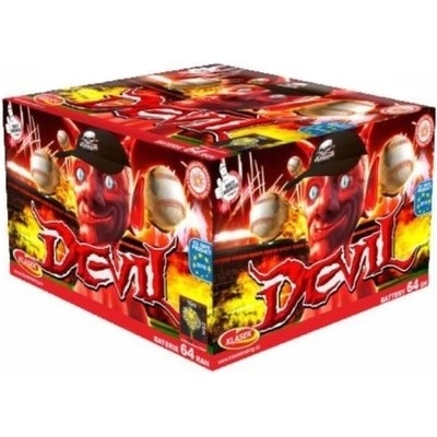 Kompaktný ohňostroj Devil 64 rán 20 mm