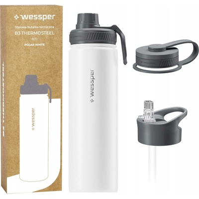 Wessper termoska B3 THERMOSTEEL 700 ml Polar white