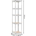 Springos Метален индустриален стелаж с MDF плоскости 180x40x40cm - 500kg товароносимост (HA5281)