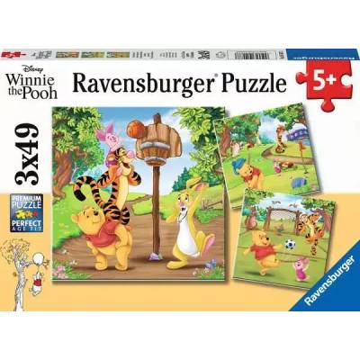 Ravensburger - Puzzle 3x49 Disney Winnie the Pooh - Sports Day - 40 - 99 piese