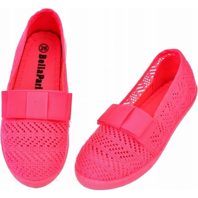 Dívčí ažurové krajkové baleríny ideální na léto 6538 růžové